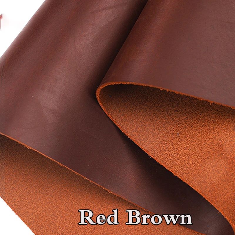 2mm Dark Orange Natural Cow Skin Leather for Belt Wallet Bag - ARCHE