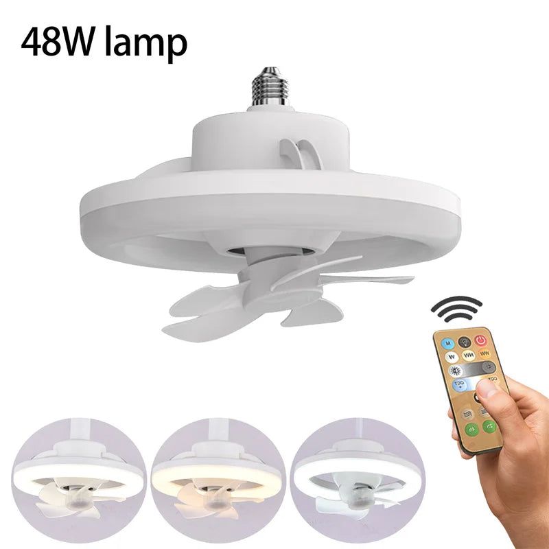 360° Shaking Head Ceiling Fan Light With Remote Control - ARCHE