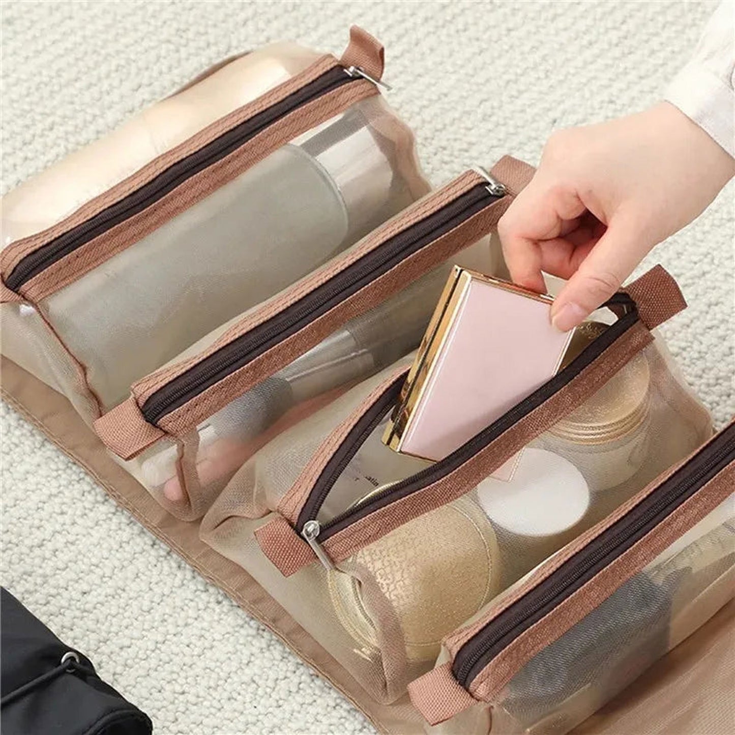 4 in 1 Makeup Bags Portable Folding Travel Cosmetics Storage Toiletry Bag - ARCHE