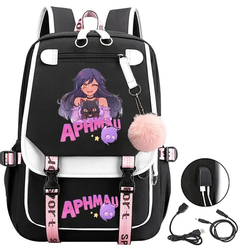 Aphmau Anime Backpack Cosplay Unisex Students School Bag Cartoon Bookbag Laptop Travel Rucksack Outdoor Bag - ARCHE