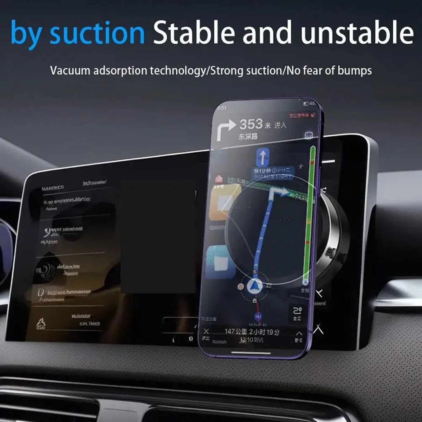 Car Mount Mobile Phone Holder Magnetic Black Technology  Adsorption - ARCHE