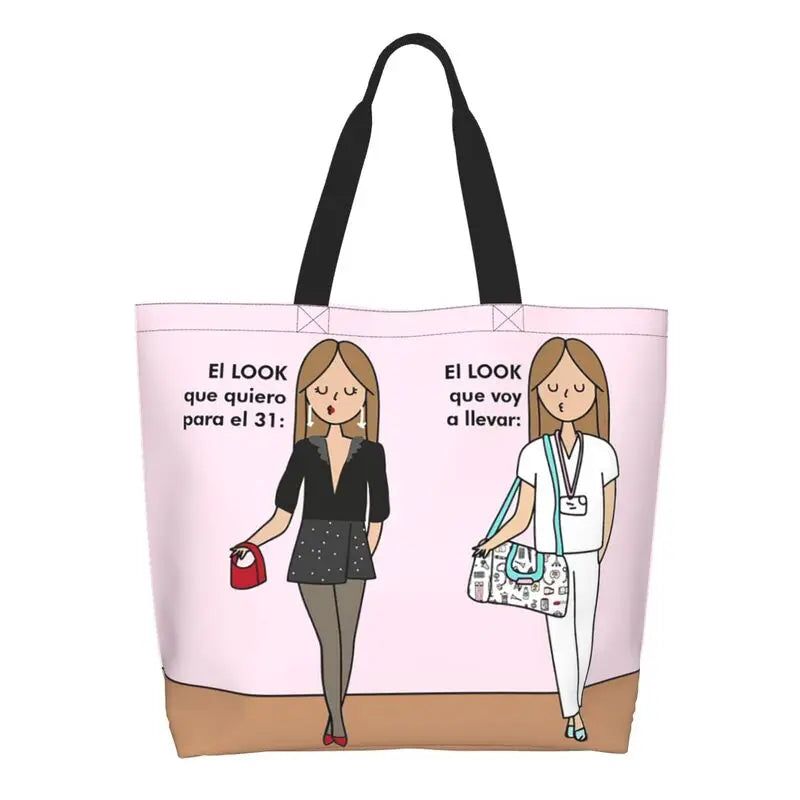 Cartoon Doctor Nurse Enfermera For Woman Street Shoulder Bag - ARCHE