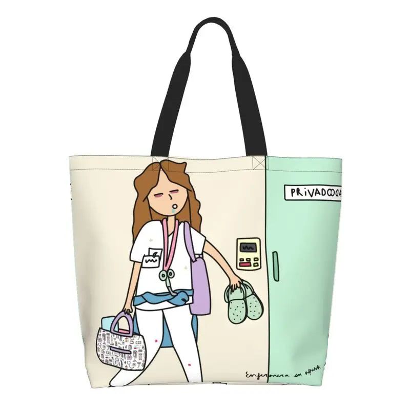 Cartoon Doctor Nurse Enfermera For Woman Street Shoulder Bag - ARCHE