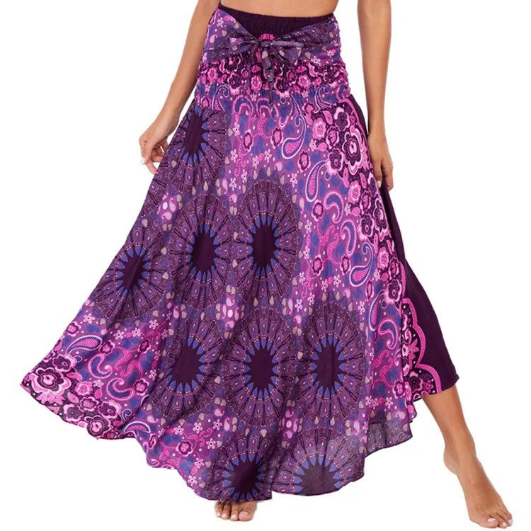 Fashion Skirts Women Skirt New Sexy Woman Long Jupe Bohemian Boho Flowers - ARCHE