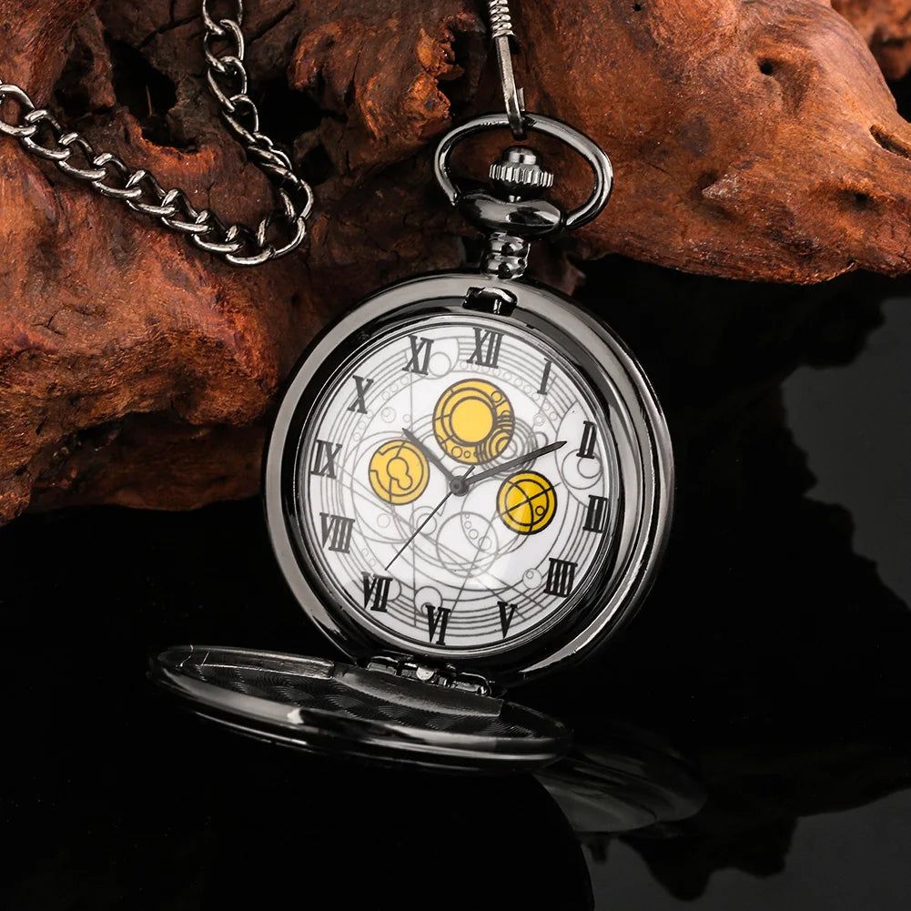 Fob Watch Steampunk Pendant Chain Clock Necklace Best Gift for Man Women - ARCHE