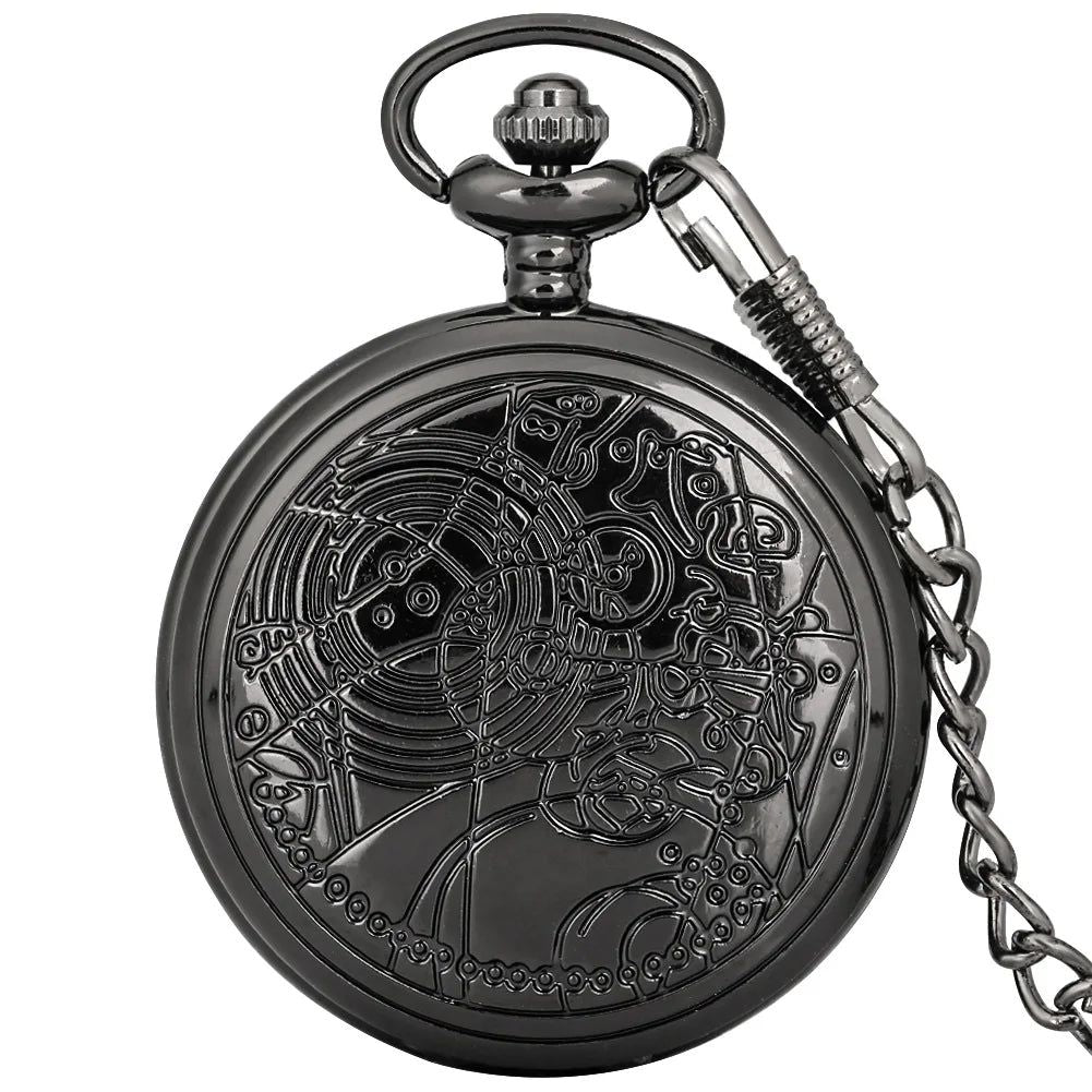 Fob Watch Steampunk Pendant Chain Clock Necklace Best Gift for Man Women - ARCHE