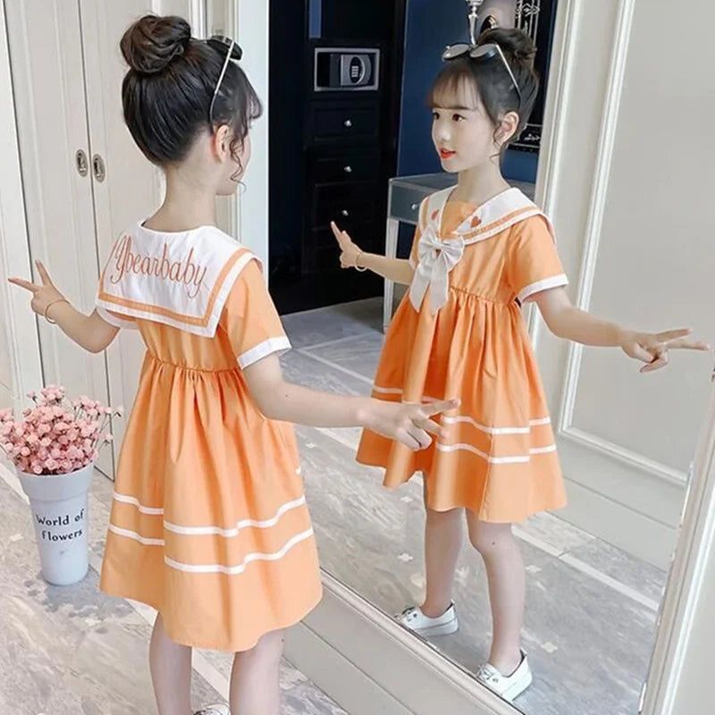 Girls Summer Skirt Children Preppy Style Dress 2024 - ARCHE