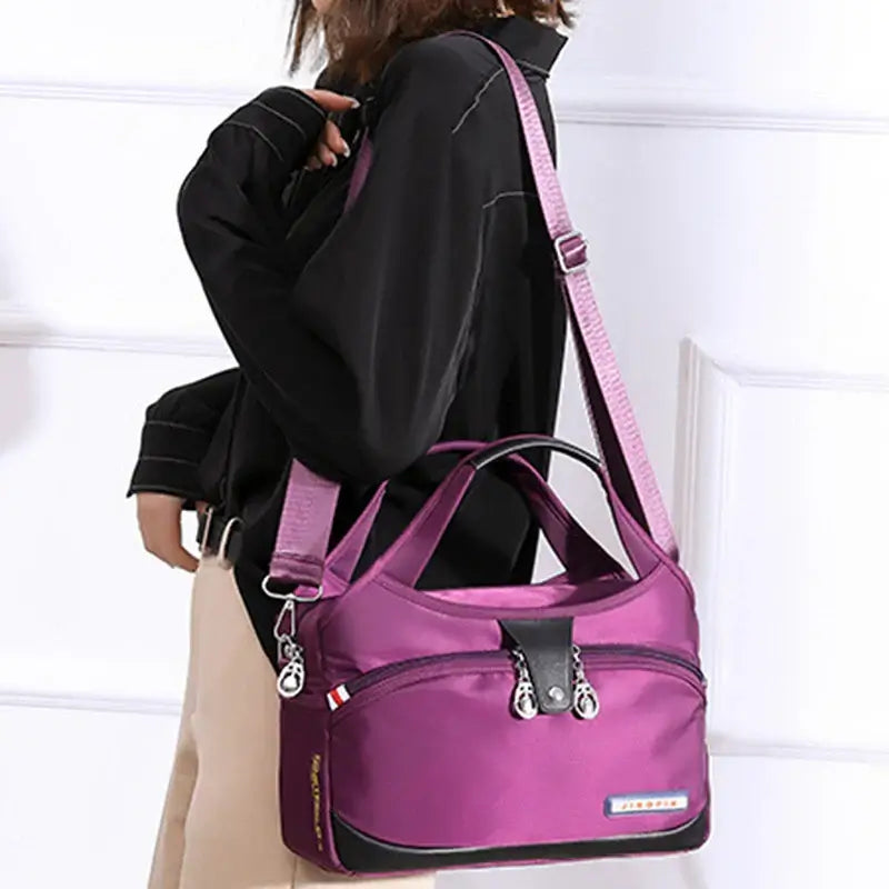  2024 New Fashion Oxford Cloth Large Capacity Shoulder Bag Ladies Casual Light Outdoor Travel Handbag-ARCHE