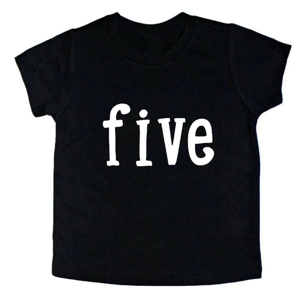 Kid's Birthday T-Shirts Short Sleeve Baby Fashion T-shirts - ARCHE