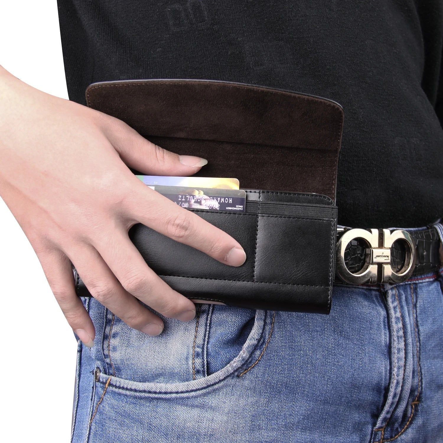 Leather Belt Clip Phone Case Men Waist Bag For Samsung Galaxy S23 - ARCHE