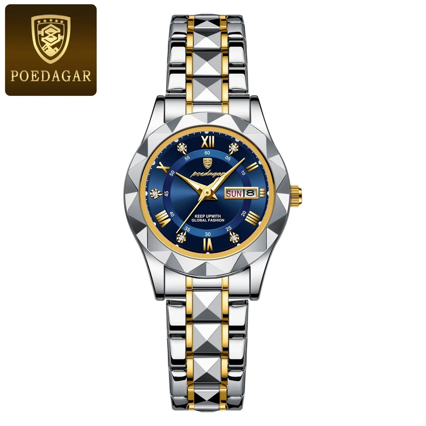 Luminous Waterproof  Woman Wristwatch Stainless Steel Women Quartz Watches reloj+box - ARCHE