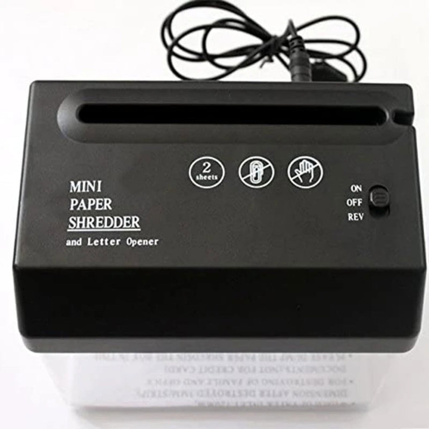 Portable Mini Paper Shredder Electric USB Battery Operated Shredder Documents Paper Cutting Tool for Home Office - ARCHE