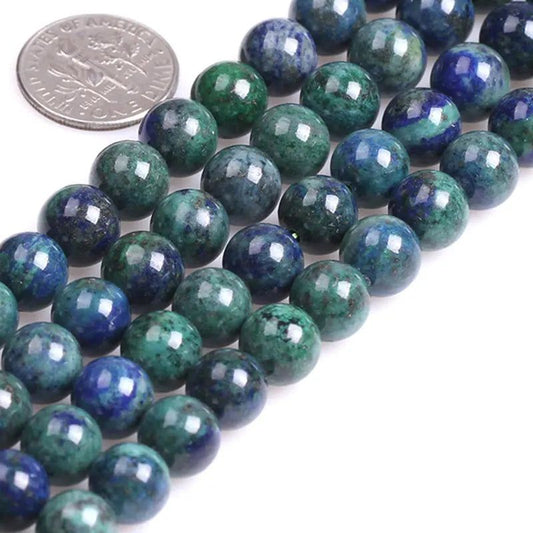 Round Malachite Azurite Lapis Lazuli Beads For Jewelry Making - ARCHE