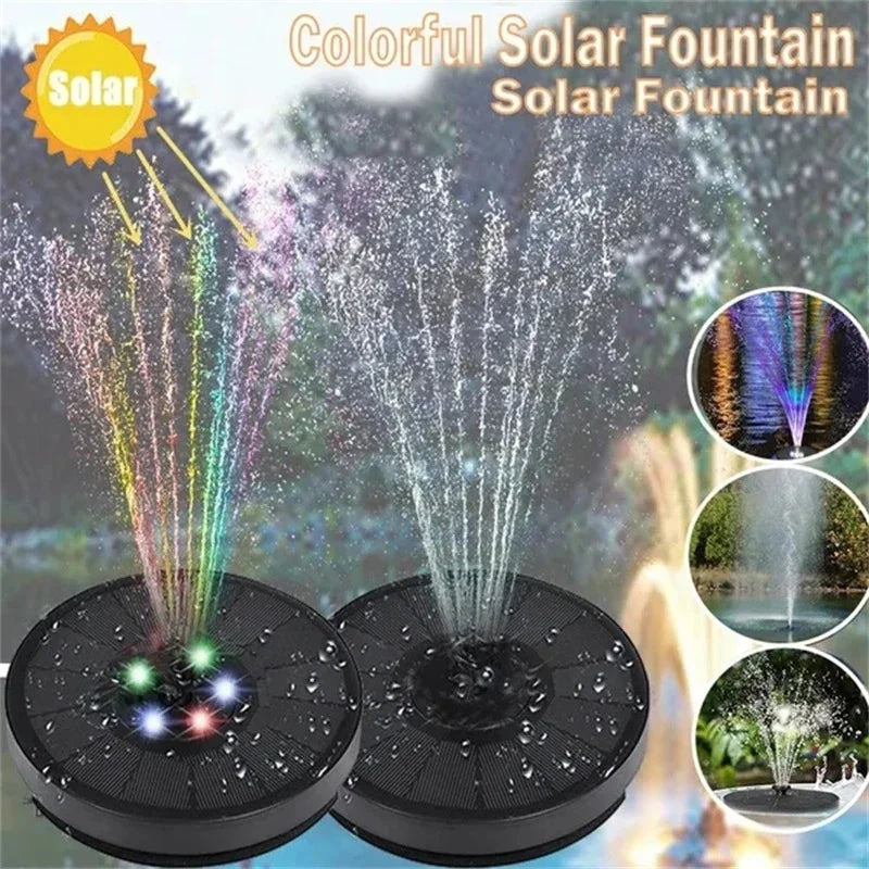 Watering Kit Colorful Solar Fountain Solar Panel Bird Bath Fountain Outdoor Garden Pool - ARCHE