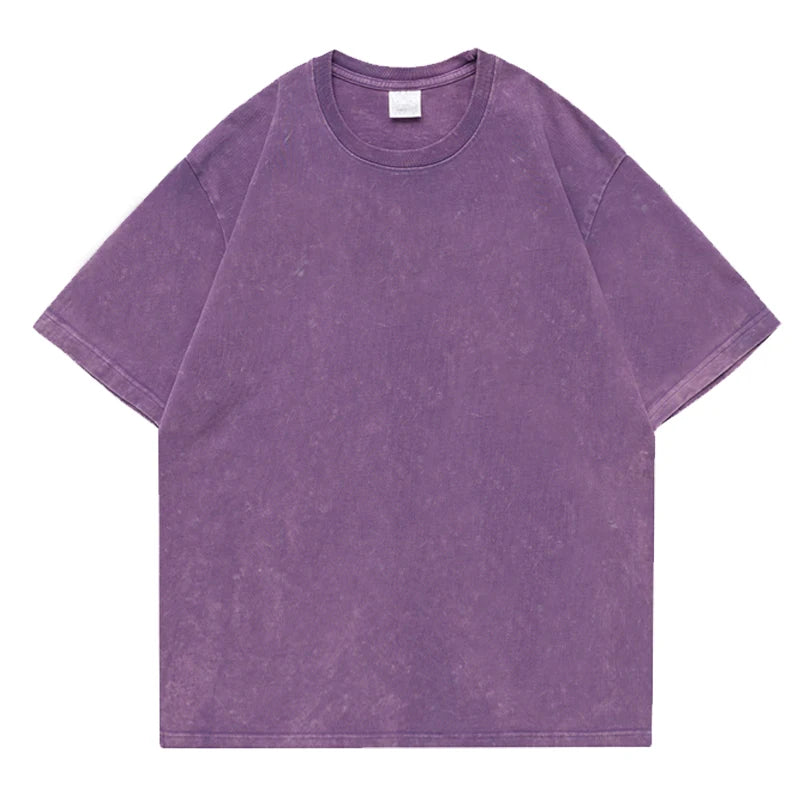  Washed Oversized T-shirt for men Cotton Loose Crew Neck ARCHE