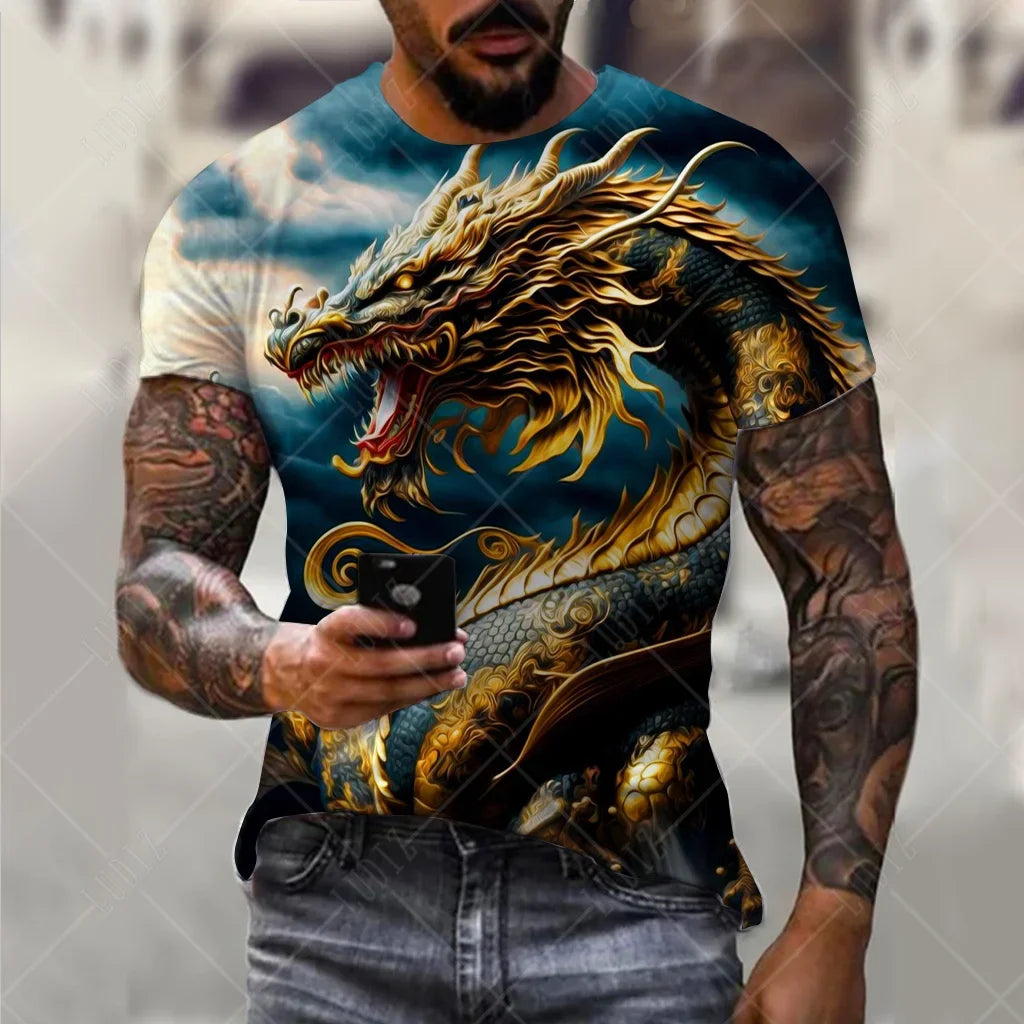 Men's 3d Printed T Shirt Animal Pattern Short-sleeved ARCHE
