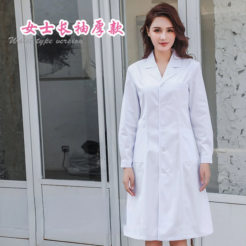  Doctor Nurse Dress Long Sleeve Medical Uniforms White Jacket ARCHE
