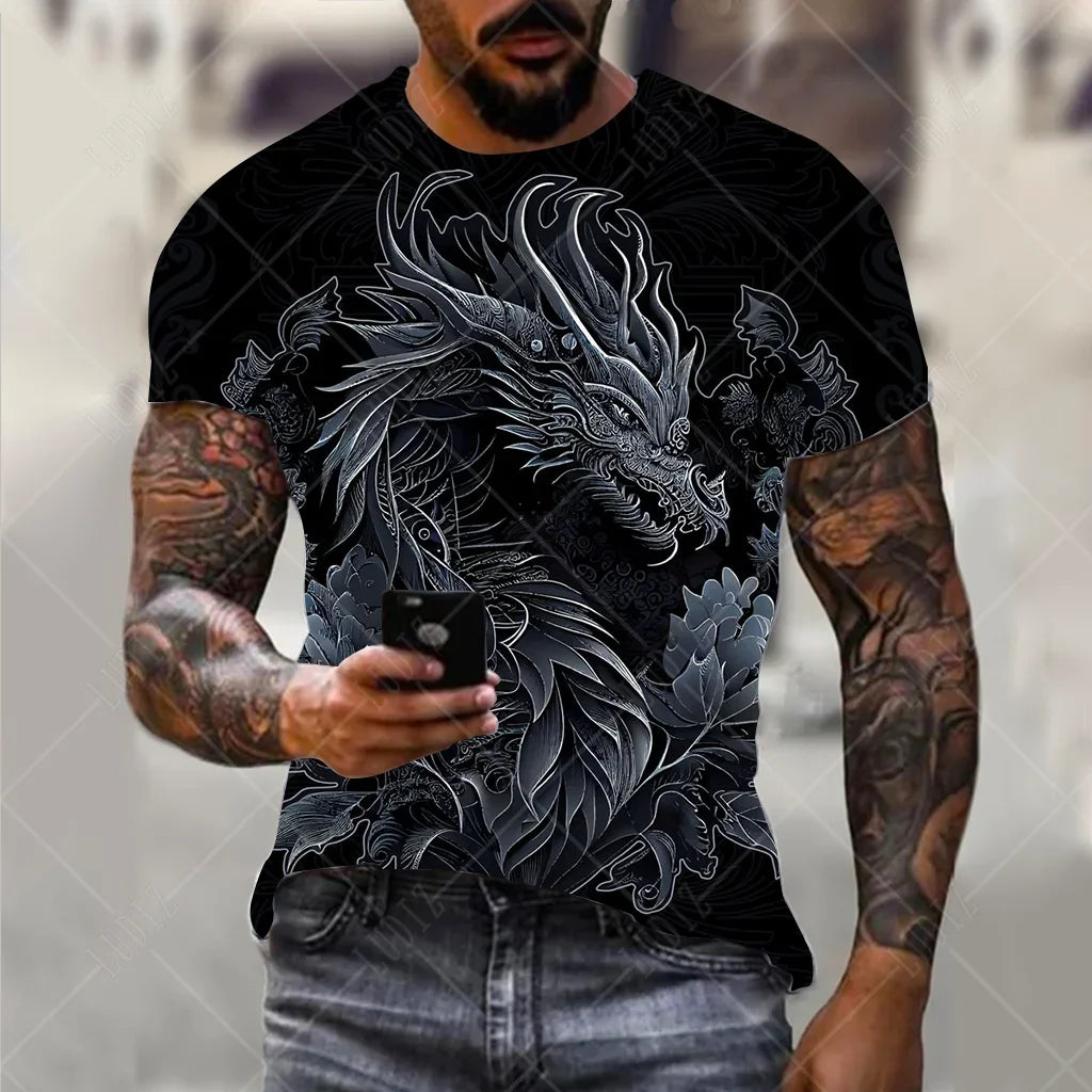 Men's 3d Printed T Shirt Animal Pattern Short-sleeved- ARCHE