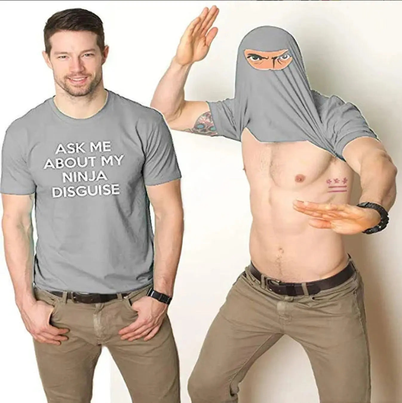 T Shirt Funny Costume Graphic Men Cotton T Shirt Humor Gift - ARCHE