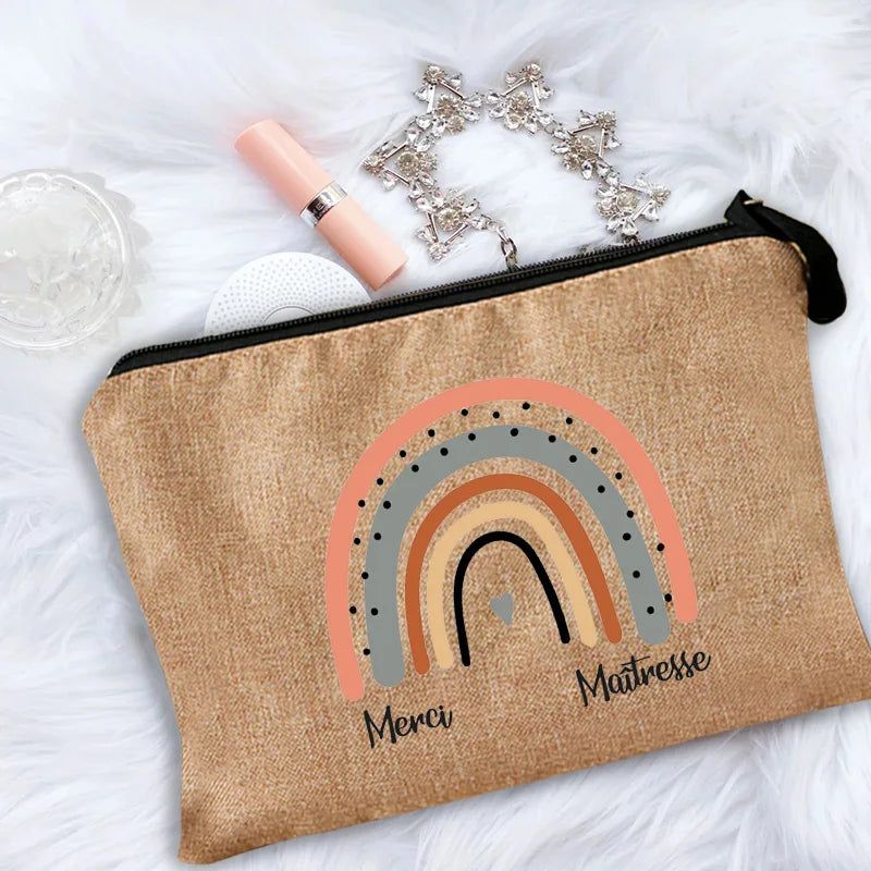 Women Makeup Bag Merci Maîtresse Teacher's Cosmetic Bag  Gift for Teacher - ARCHE