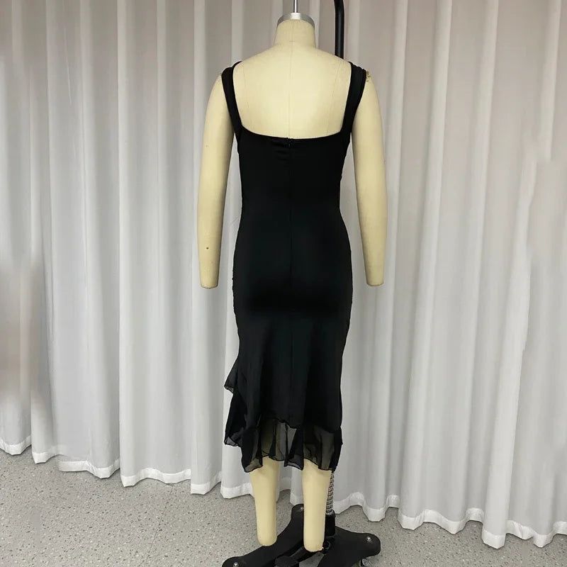 Women Maxi Dress Summer Elegant Solid Sleeveless - ARCHE