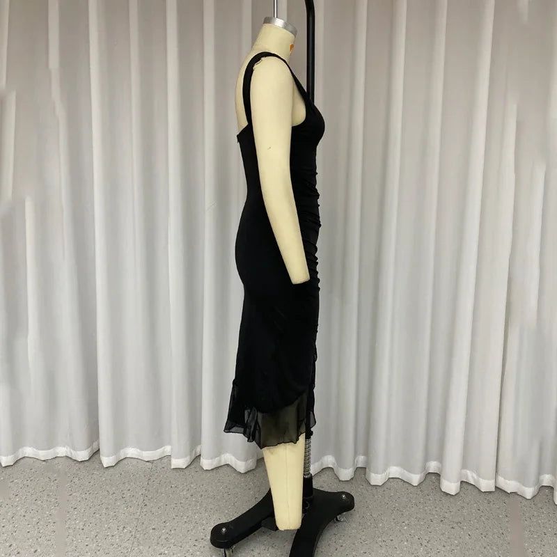 Women Maxi Dress Summer Elegant Solid Sleeveless - ARCHE