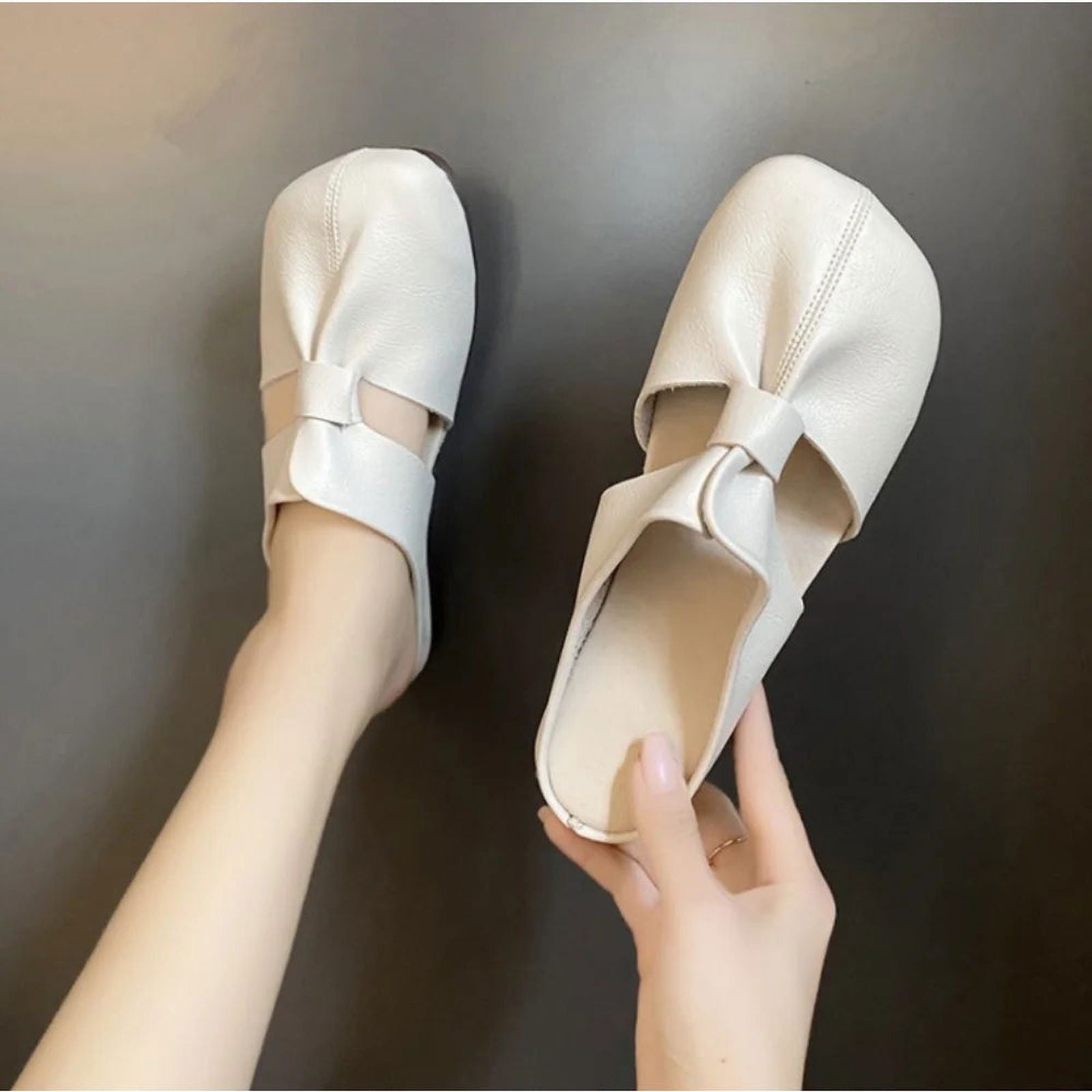 Women Shoes Summer Flat Slippers Leather Sandals - ARCHE