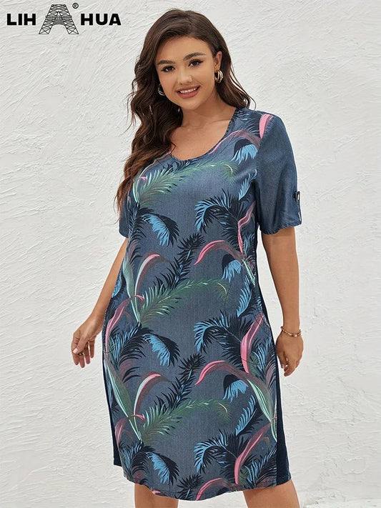 Women's Plus Size Denim Dress Summer - ARCHE